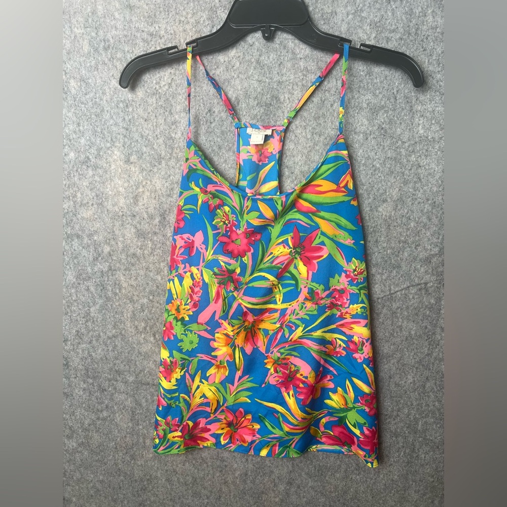 J. Crew Woman’s Size 6‎  Floral multicolor tropical lightweight tank top